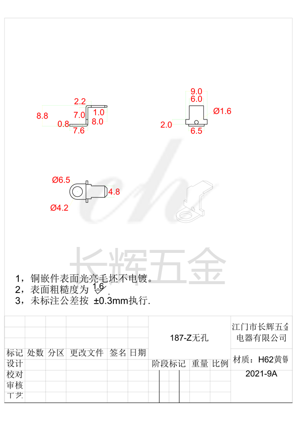 187-Z無孔